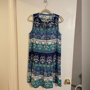 Loft Dress size Large. Drop waist button placket excellent condition